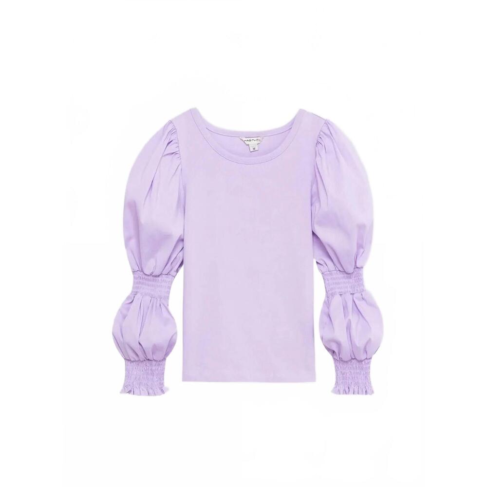 NEW HABITUAL KID girls puff sleeve top in lavender
